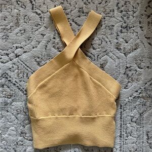Abercrombie & Fitch Light Yellow Knit Top